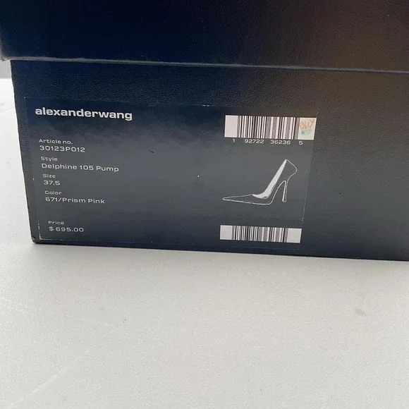 Alexander Wang Women's Delphine Crystal Logo Embellished Pumps Size 7 - Picture 2 of 6